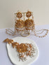 Gold & White Jhumka Set