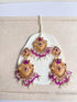 Nyla Tikka & Earring Set - Purple